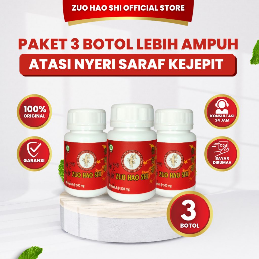 Zuo Hao Shi - Obat Cina Herbal Saraf kejepit - 3 pcs